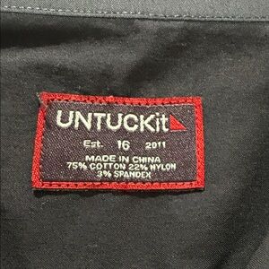UNTUCKit Navy Blue Button Down Shirt